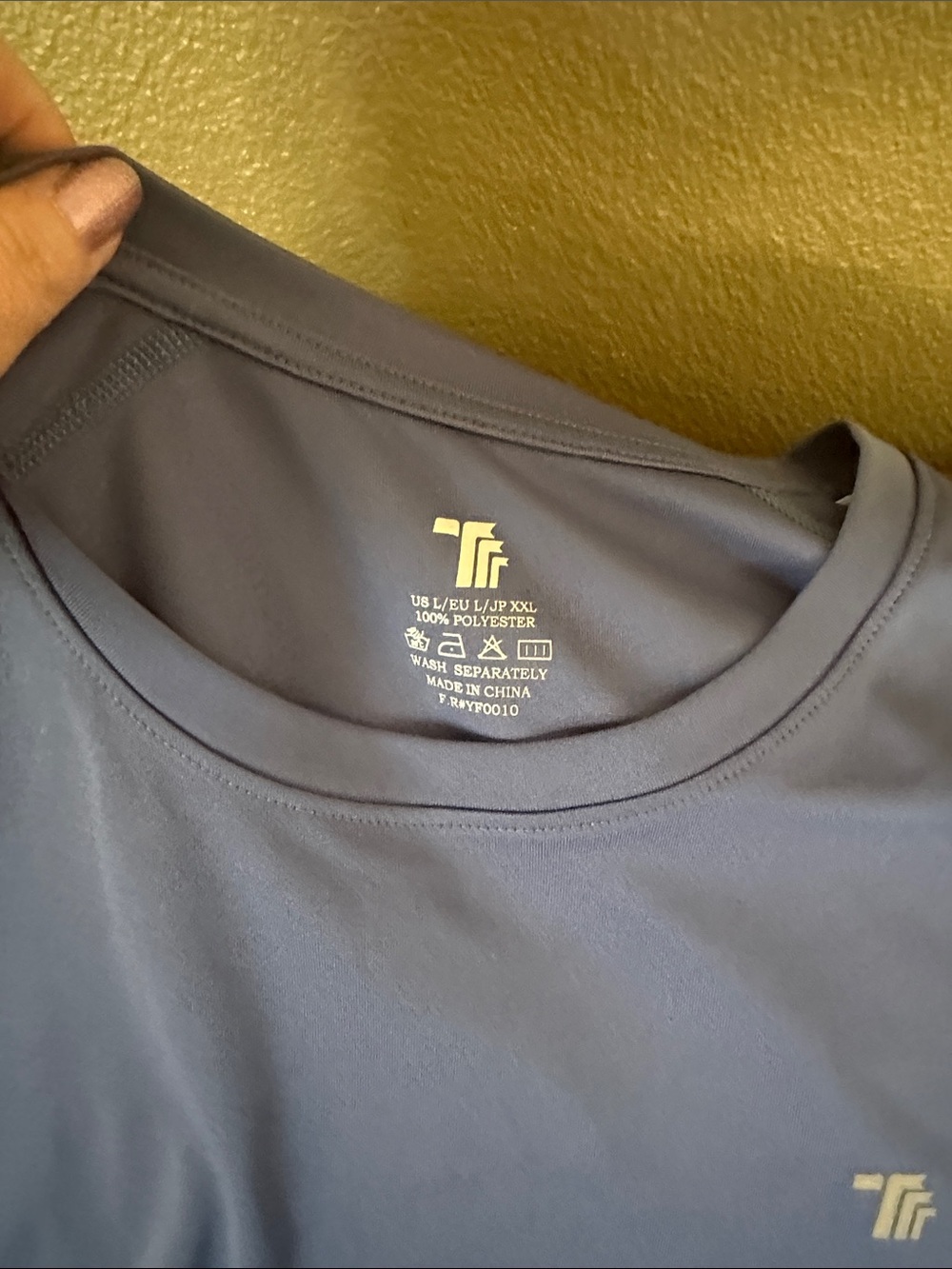 Men's Blue Performance Tee - Picture 2 of 2